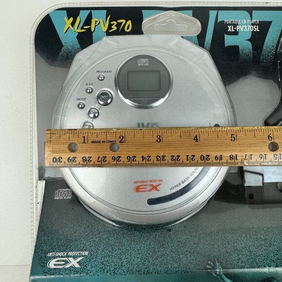 Vtg Sealed JVC Silver Portable CD Player XLPV370SL Car Adapt Jahmal Williams - Picture 5 of 15
